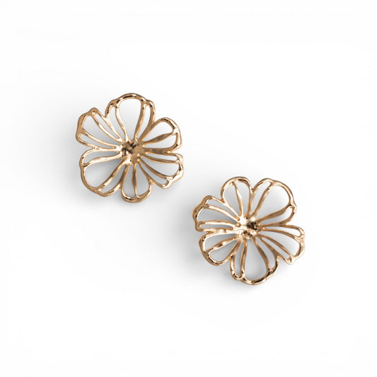 Orecchini in metallo con design a fiore