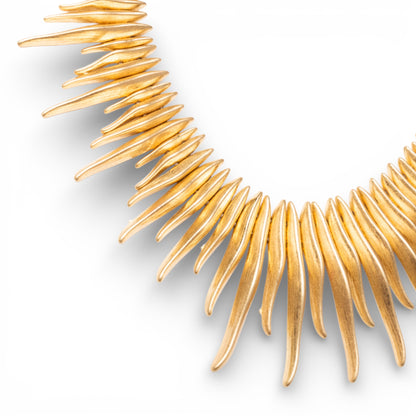 Collana girocollo in metallo con design a raggio di sole