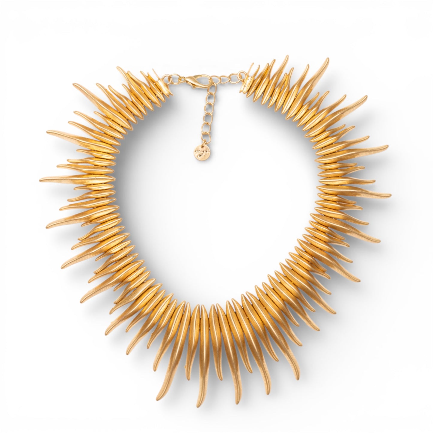 Collana girocollo in metallo con design a raggio di sole