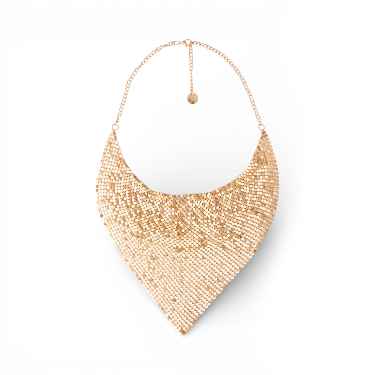Collana girocollo statement a maglia dorata