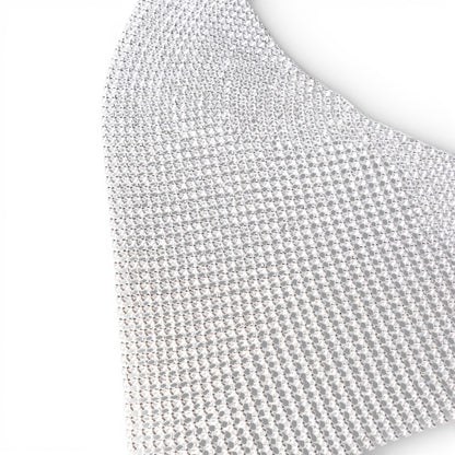 Collana girocollo statement a maglia argentata