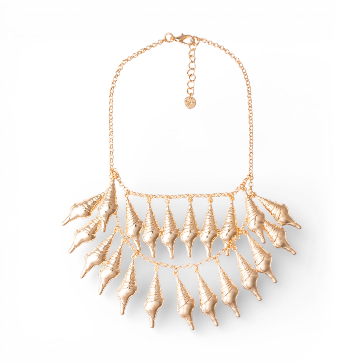 Collana girocollo a catena con cascata multi filo di conchiglie