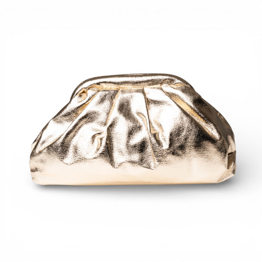 Borsa pochette morbida colore oro