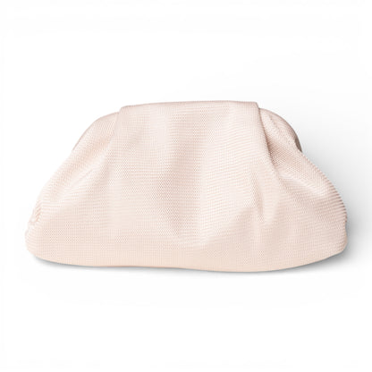 Borsa pochette morbida a tinta unita beige