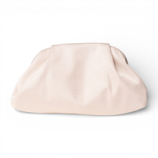 Borsa pochette morbida a tinta unita beige