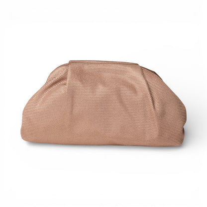 Borsa pochette morbida a tinta unita marrone