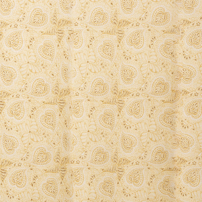 Sciarpa in cotone con stampa tono giallo