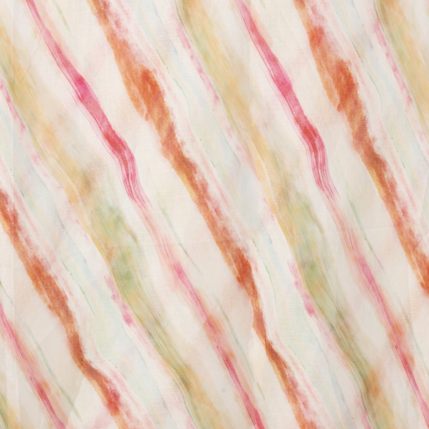 Sciarpa in cotone bianca con stampa multicolore