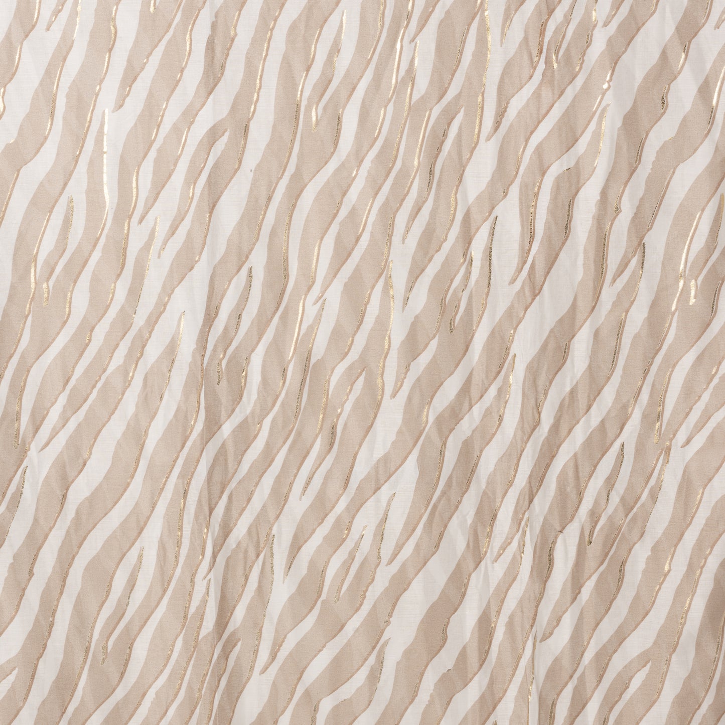 Sciarpa in cotone bianca con stampa animalier tortora