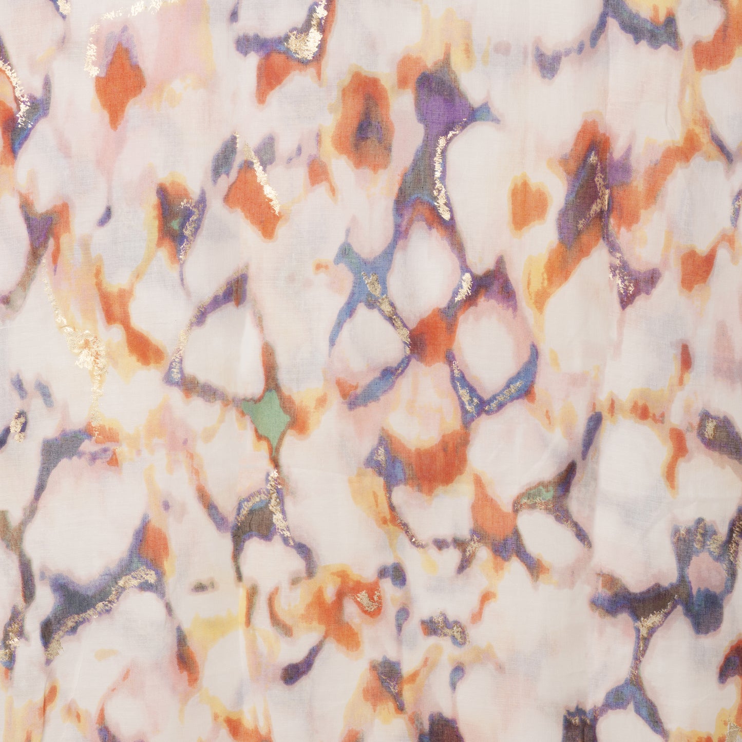 Sciarpa in cotone con motivo astratta multicolore