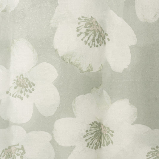 Sciarpa in cotone con stampa a fiore tono verde