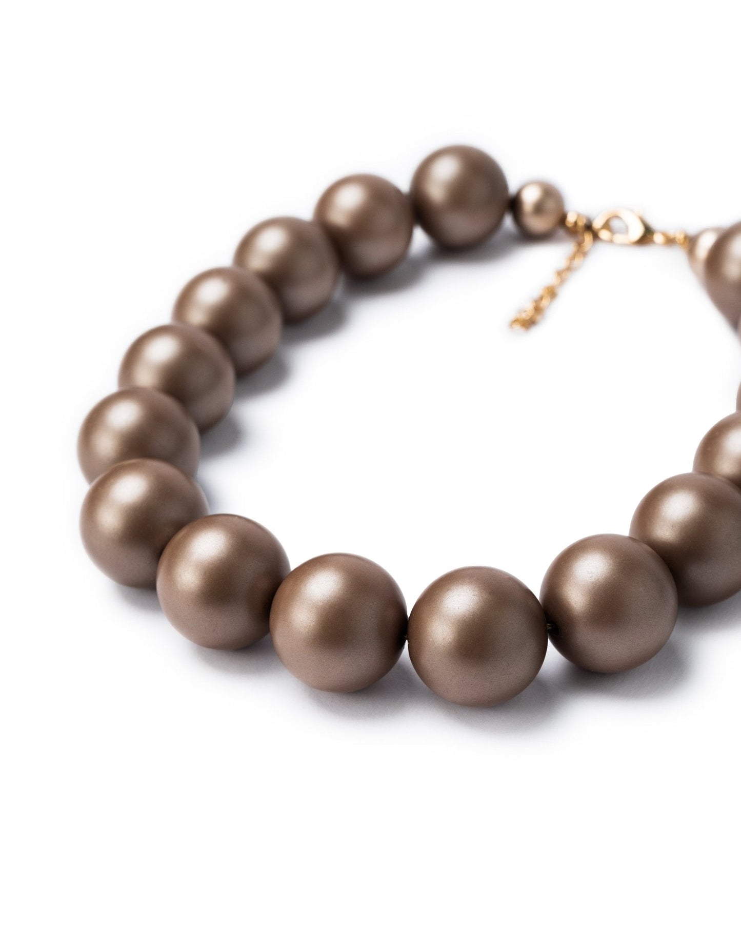 Girocollo con balls in acrilico colore beige - Mya Accessories