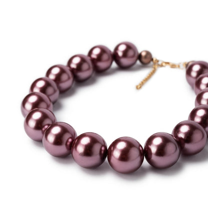 Girocollo con balls in acrilico colore rosa - Mya Accessories