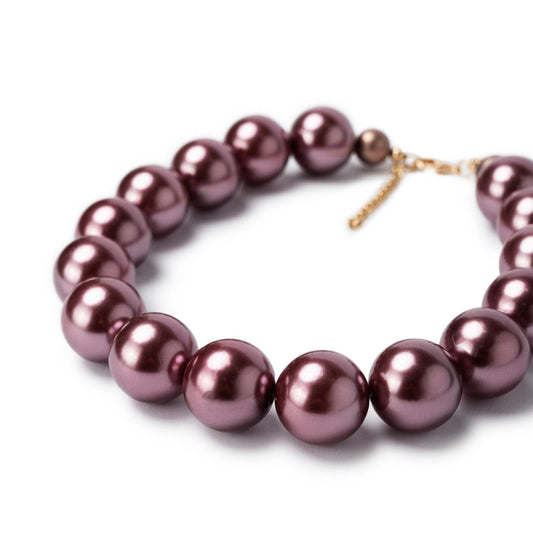 Girocollo con balls in acrilico colore rosa - Mya Accessories