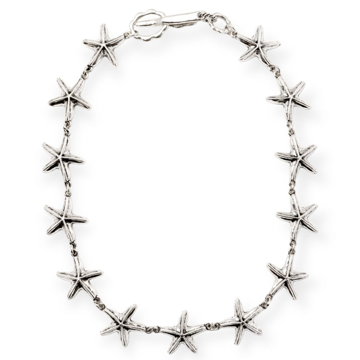 Girocollo colore argento a stella marina - Mya Accessories