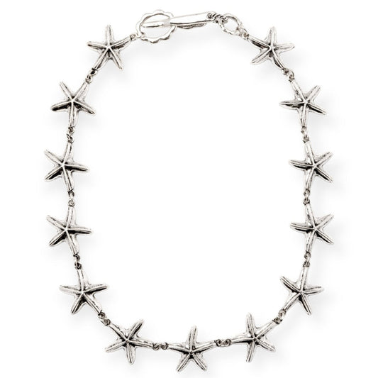 Girocollo colore argento a stella marina - Mya Accessories