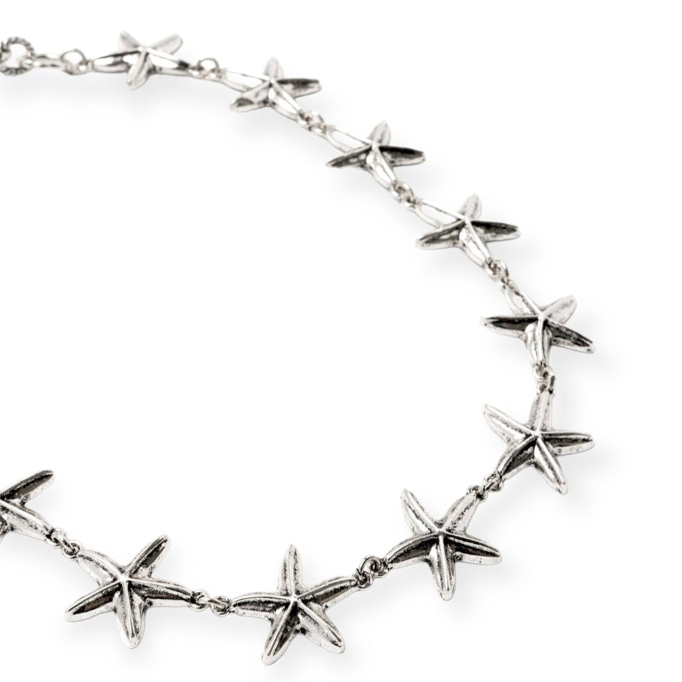 Girocollo colore argento a stella marina - Mya Accessories