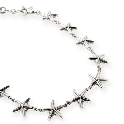 Girocollo colore argento a stella marina - Mya Accessories