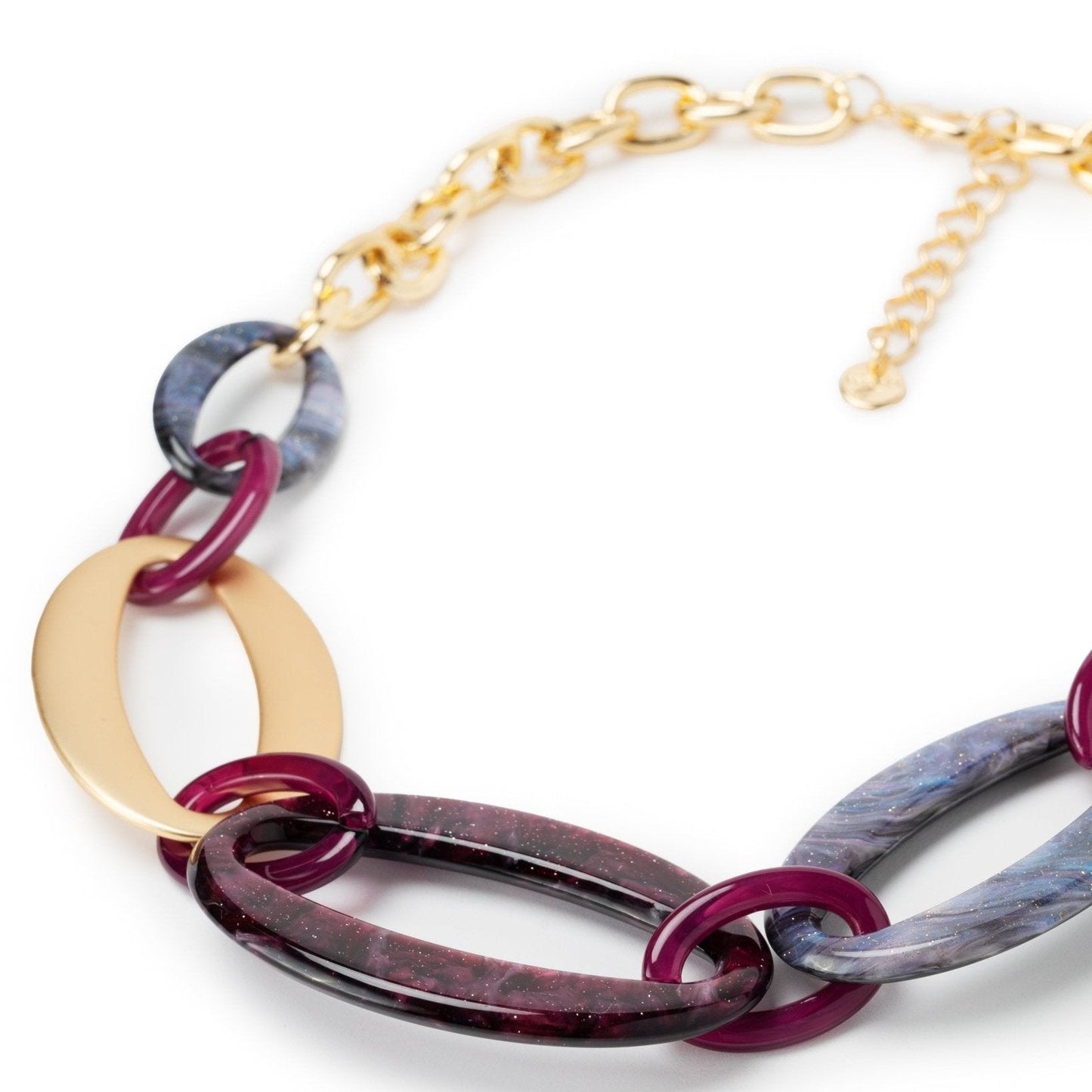 collana-metallo-acrilico-multi-viola-2-Mya Accessories