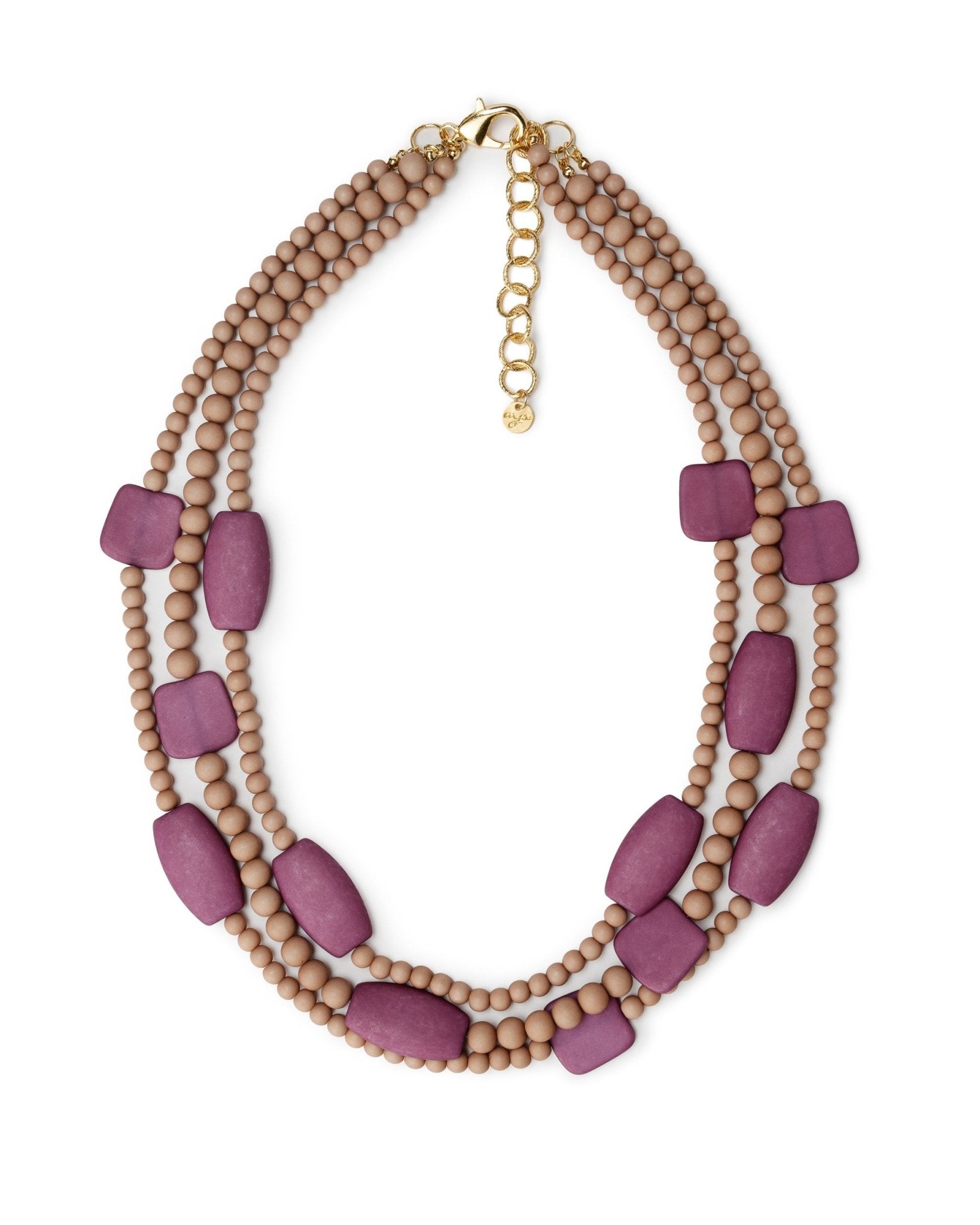 collana-multifili-acrilico-rosa-fucsia- Mya Accessories