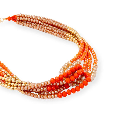 collana-multifilo-intrecciata-arancio-2-Mya Accessories