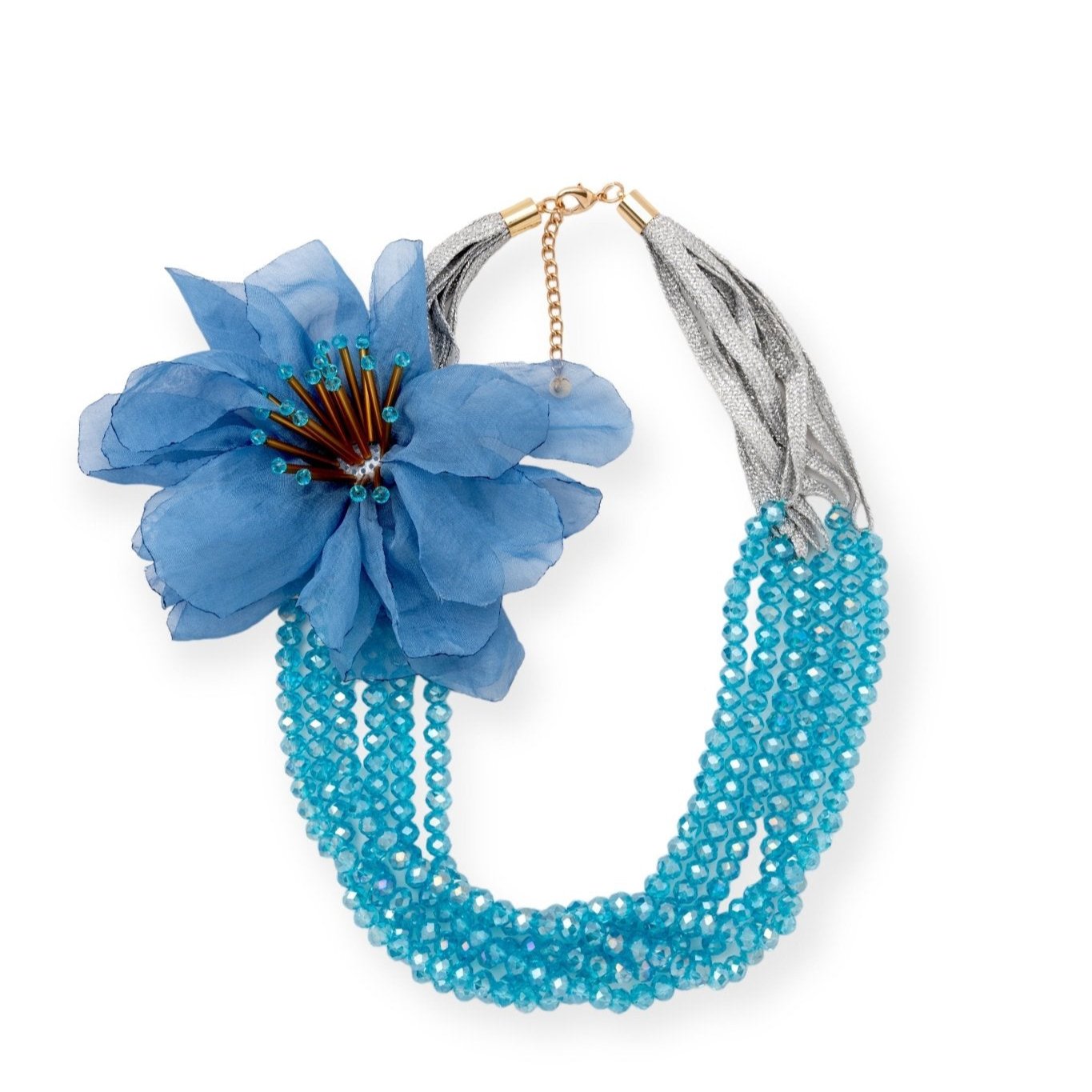 collana-multifilo-microcristalli-azzurro-spilla-fiore-Mya Accessories