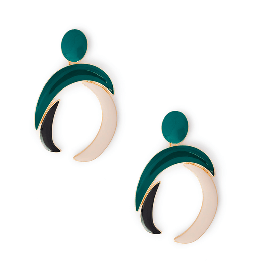 Orecchini smaltati verdi - Mya Accessories