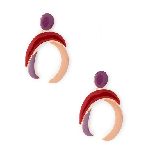 Orecchini smaltati viola - Mya Accessories
