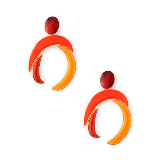 Orecchini smaltati arancio - Mya Accessories