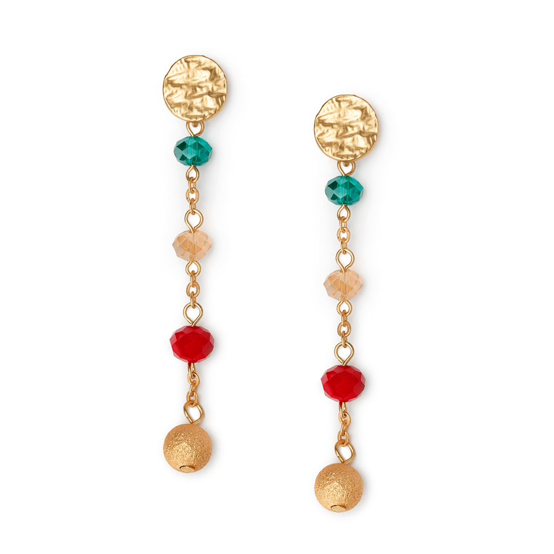 Orecchini pendente con microcristalli multicolore - Mya Accessories