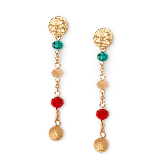 Orecchini pendente con microcristalli multicolore - Mya Accessories