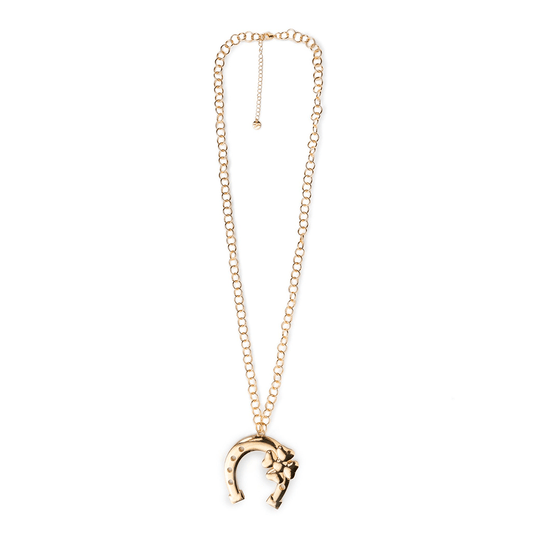 Collana lunga con pendente a ferro di cavallo in metallo - Mya Accessories