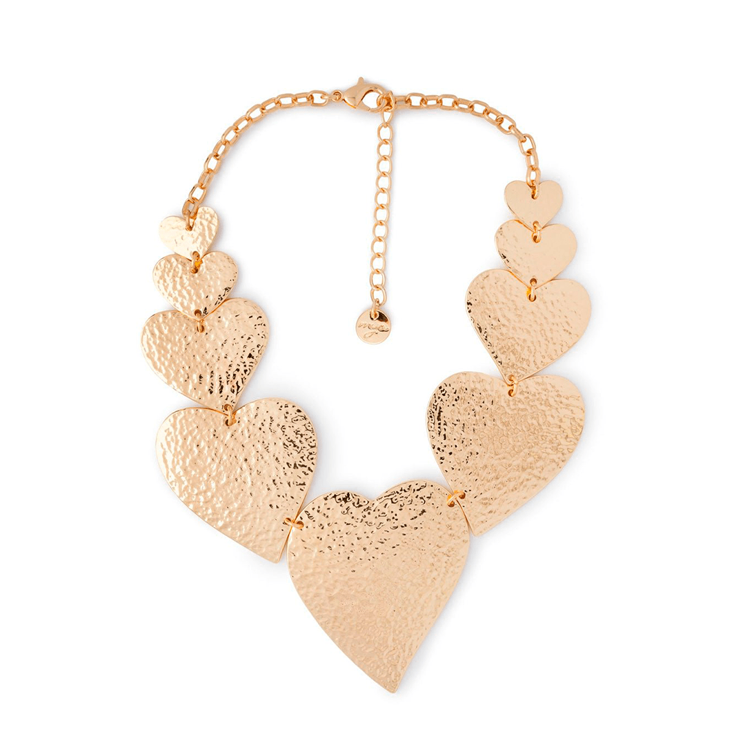 Collana girocollo in metallo con cuori - Mya Accessories