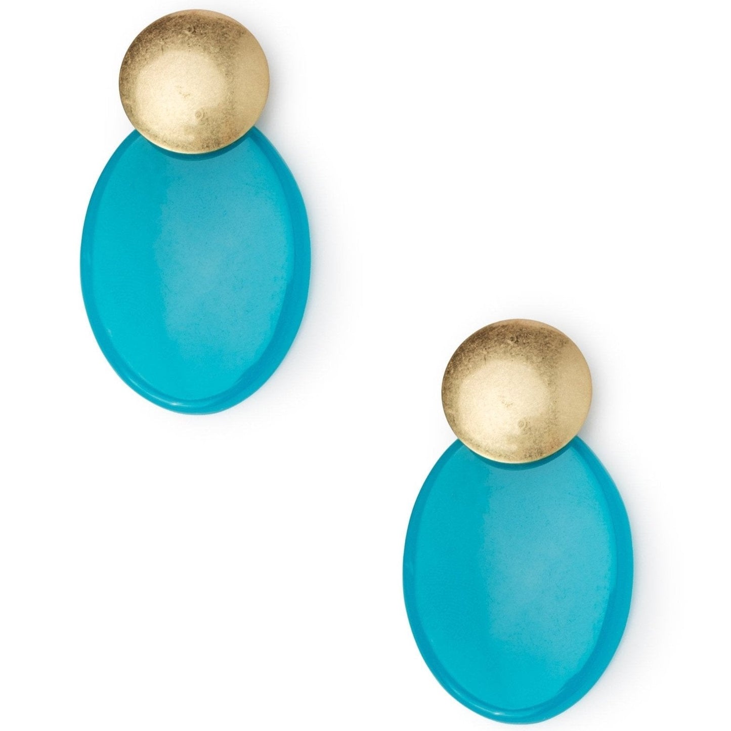 Orecchini in resina colore ottanio - Mya Accessories