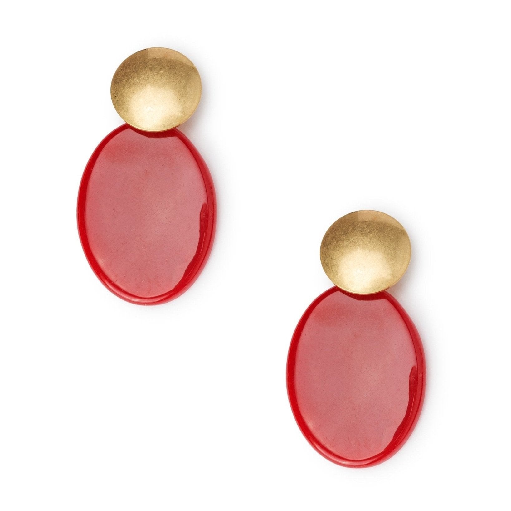 Orecchini in resina colore rosso - Mya Accessories