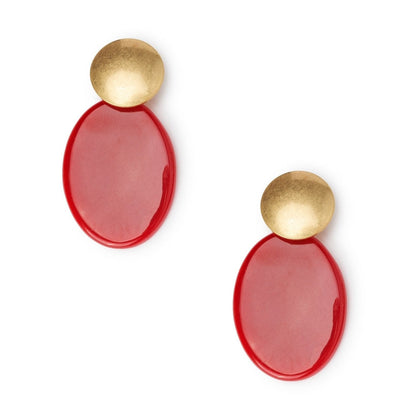 Orecchini in resina colore rosso - Mya Accessories