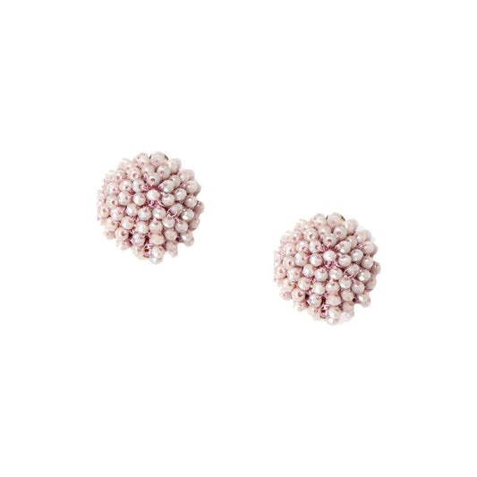 Orecchino a clip con microcristalli beige - Mya Accessories