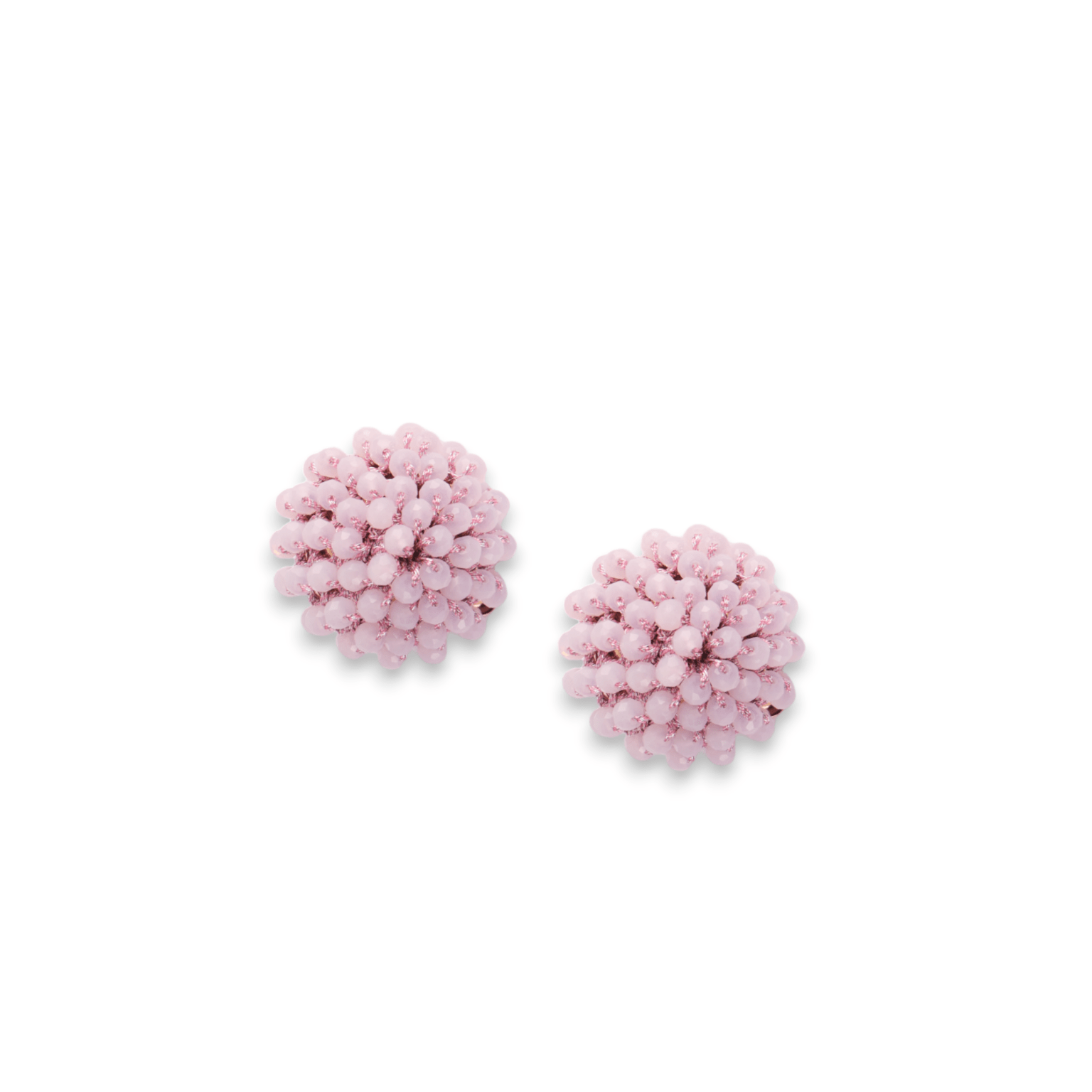 Orecchino a clip con microcristalli rosa tenue - Mya Accessories