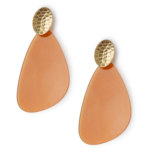 Orecchino in resina colore beige - Mya Accessories