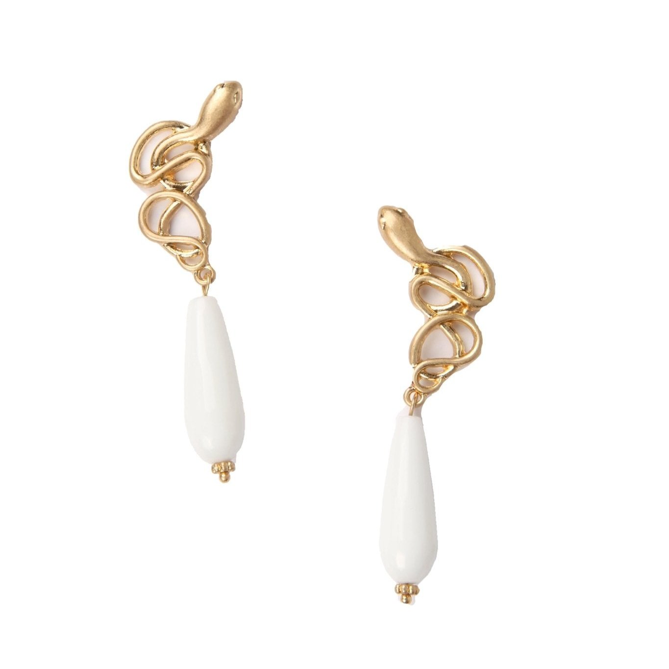 orecchini-pendenti-pietre-dure-bianche- Mya Accessories