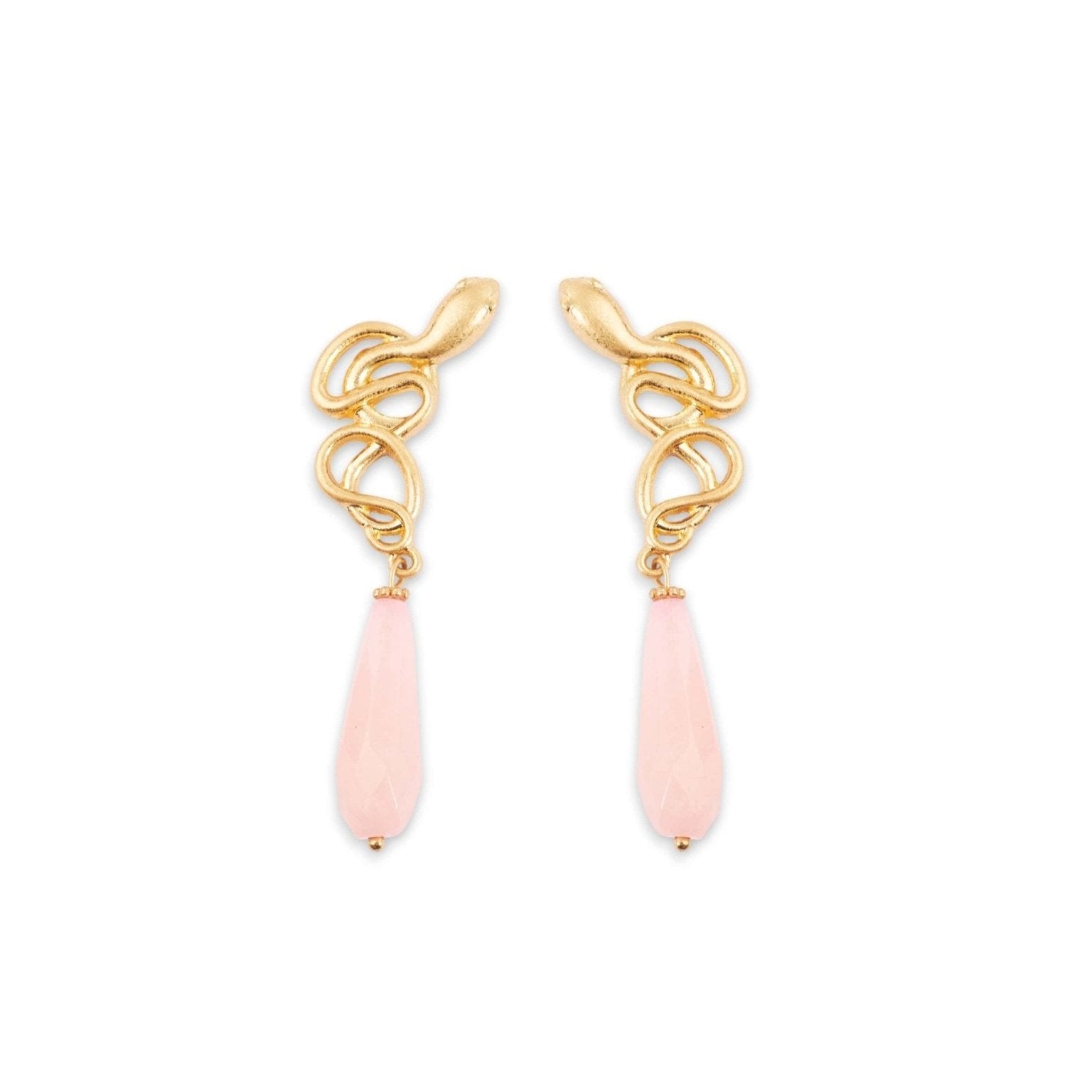 orecchini-pendenti-pietre-dure-rosa-Mya Accessories