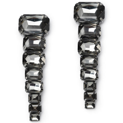 Orecchini in gun con pietre grigio scuro - Mya Accessories